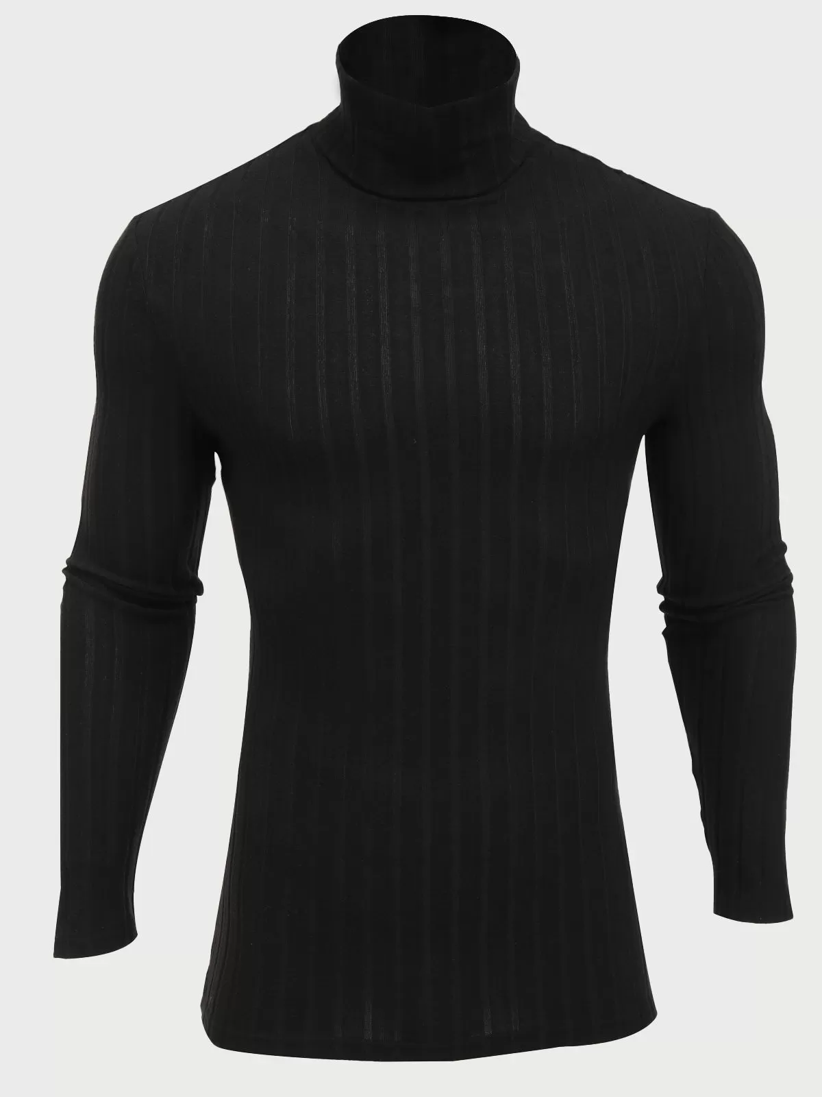 Solid High Neck Long Sleeve Knitted Sweatshirt, 1 of 6