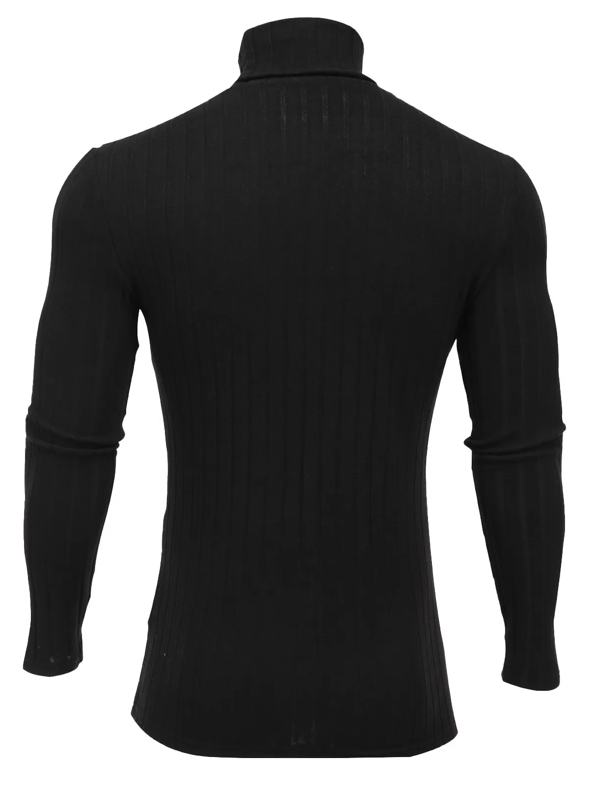 Solid High Neck Long Sleeve Knitted Sweatshirt, 2 of 6