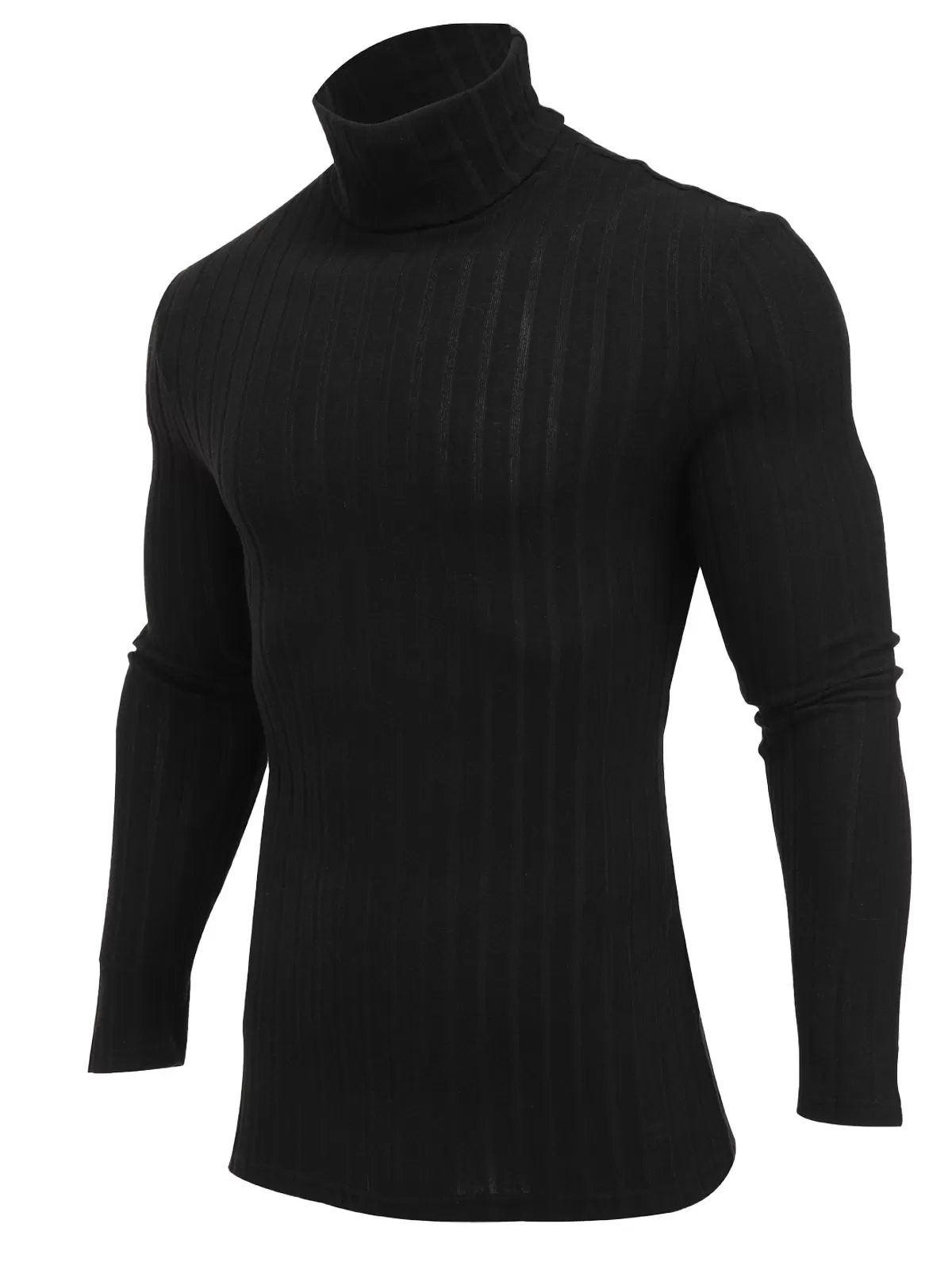 Solid High Neck Long Sleeve Knitted Sweatshirt, 3 of 6