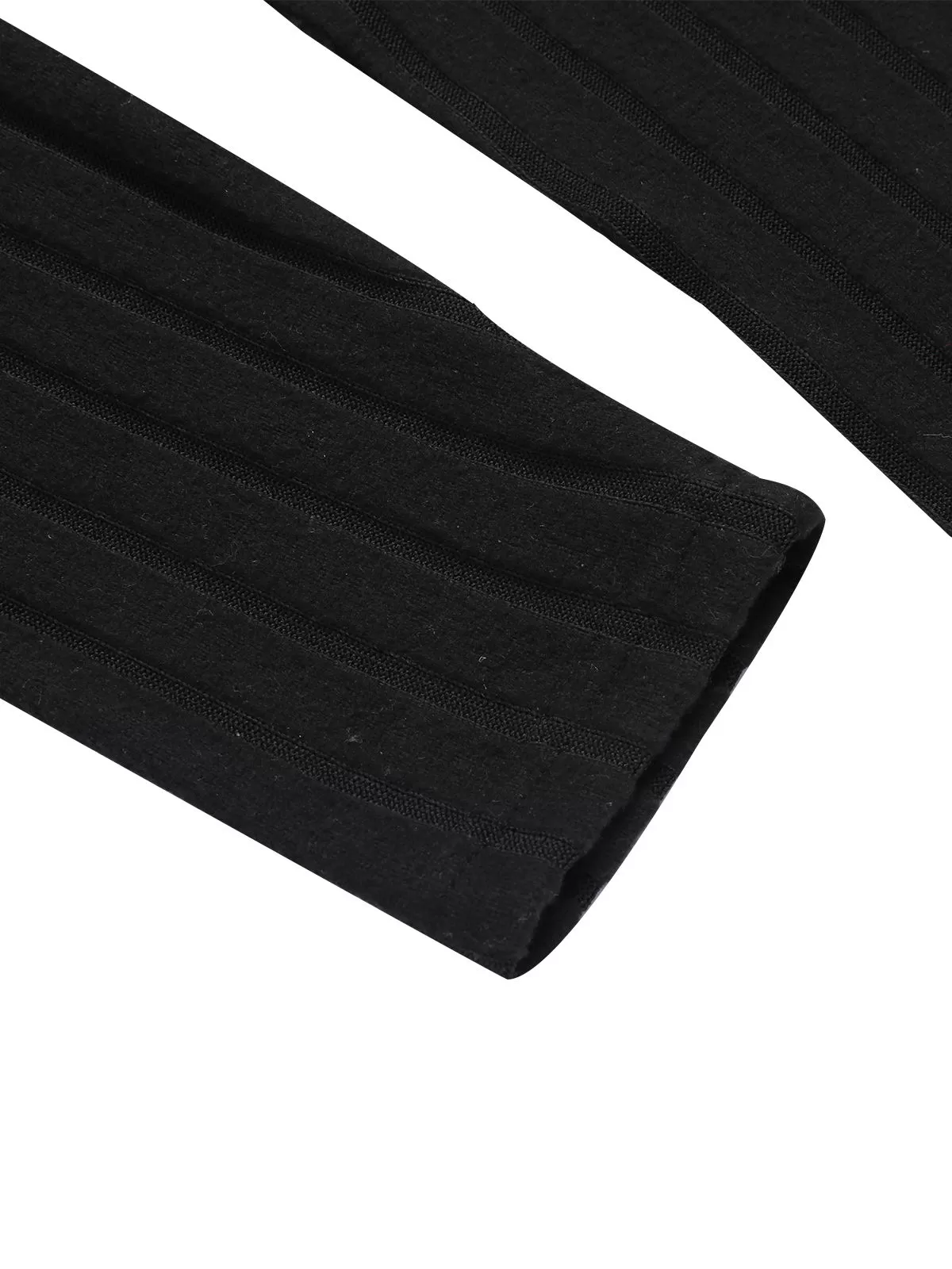 Solid High Neck Long Sleeve Knitted Sweatshirt, 4 of 6