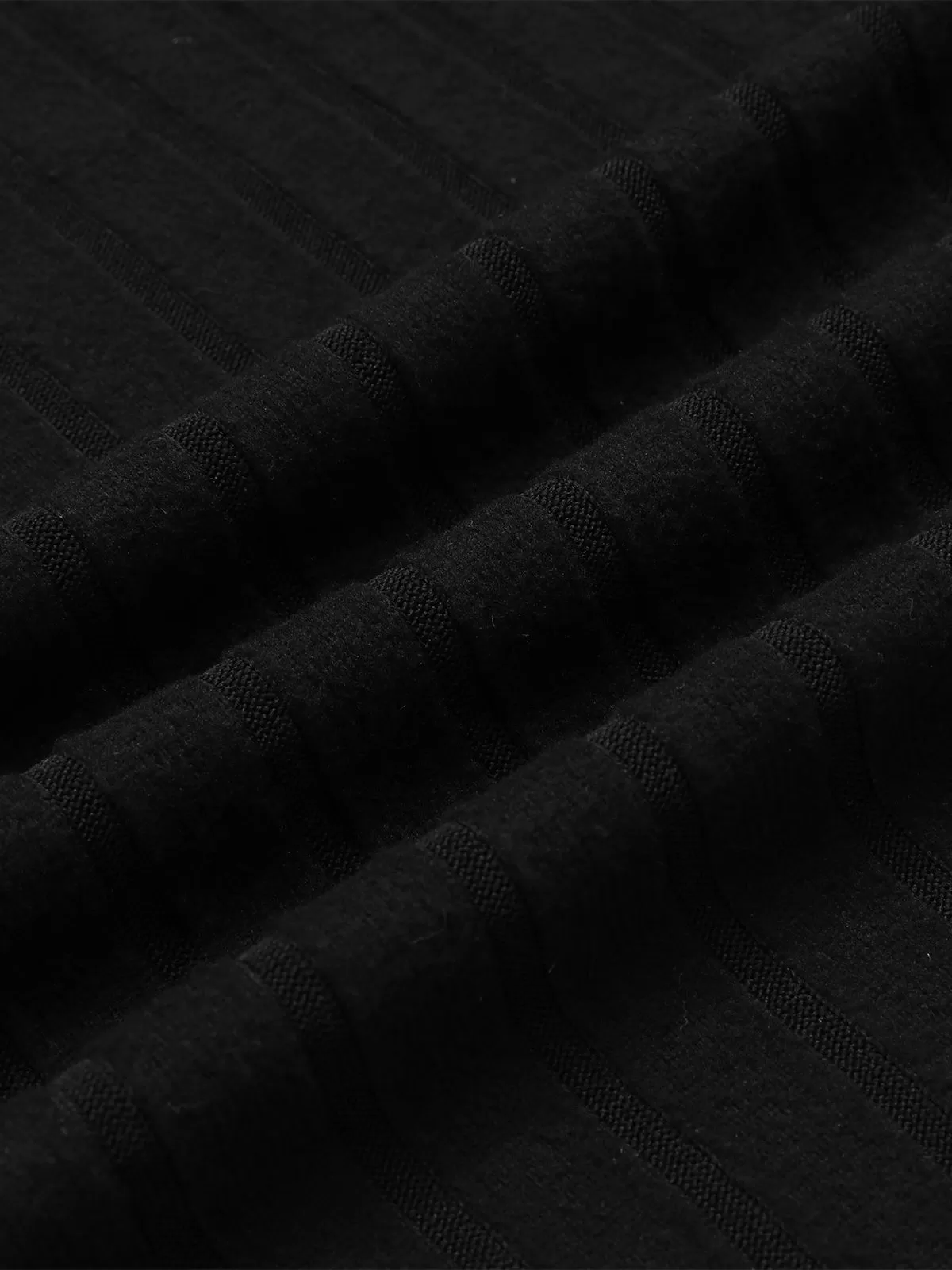 Solid High Neck Long Sleeve Knitted Sweatshirt, 5 of 6