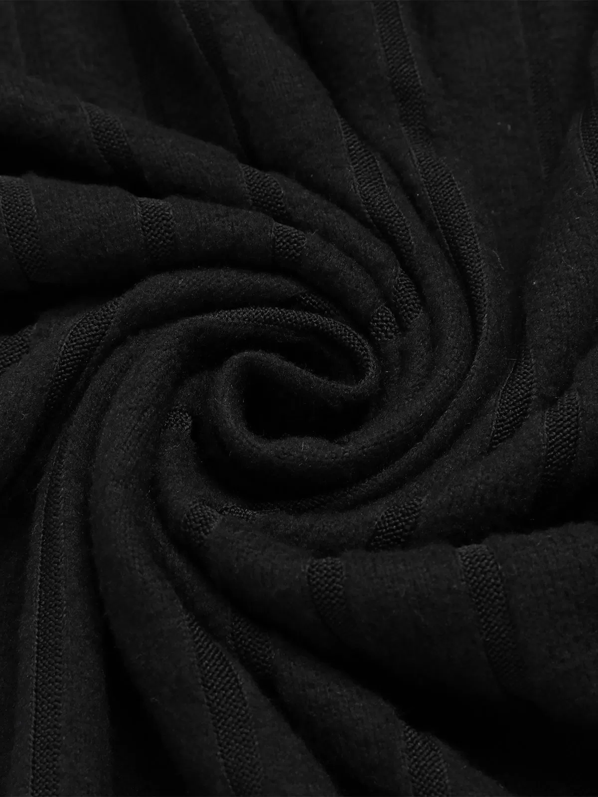 Solid High Neck Long Sleeve Knitted Sweatshirt, 6 of 6