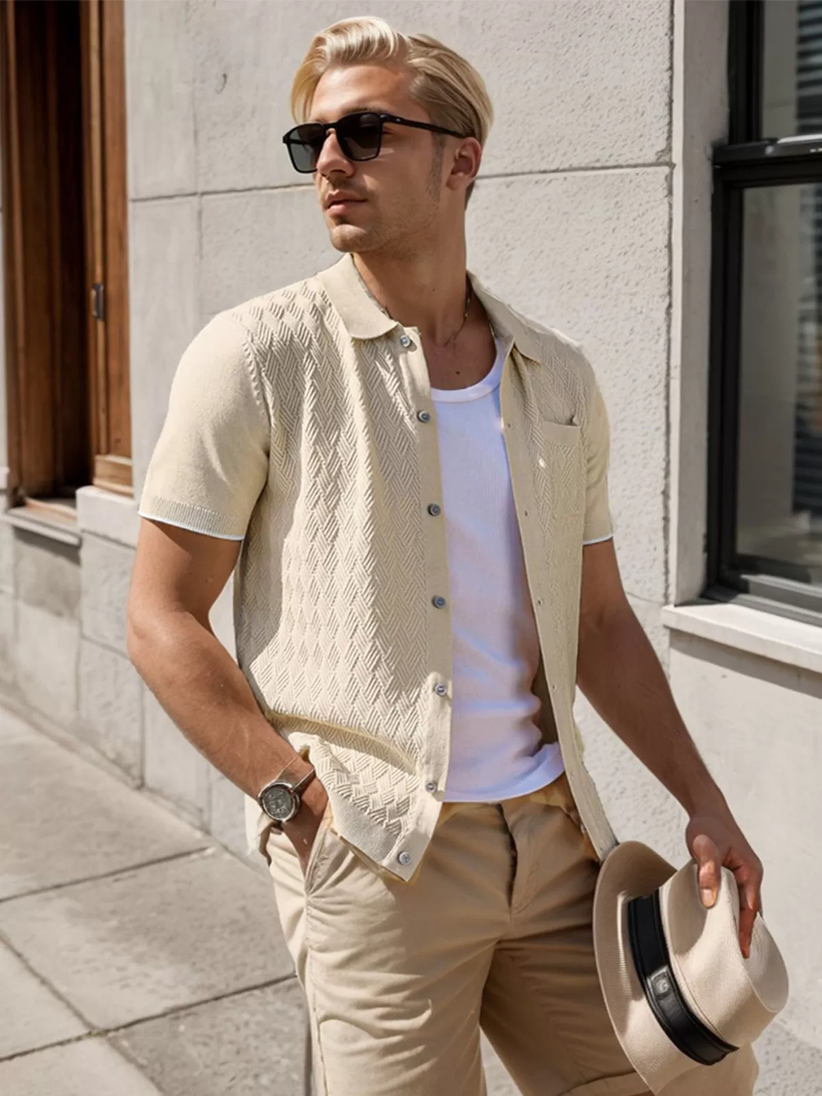 Crocheting Button Down Polo Shirts with Pocket, 3 of 6