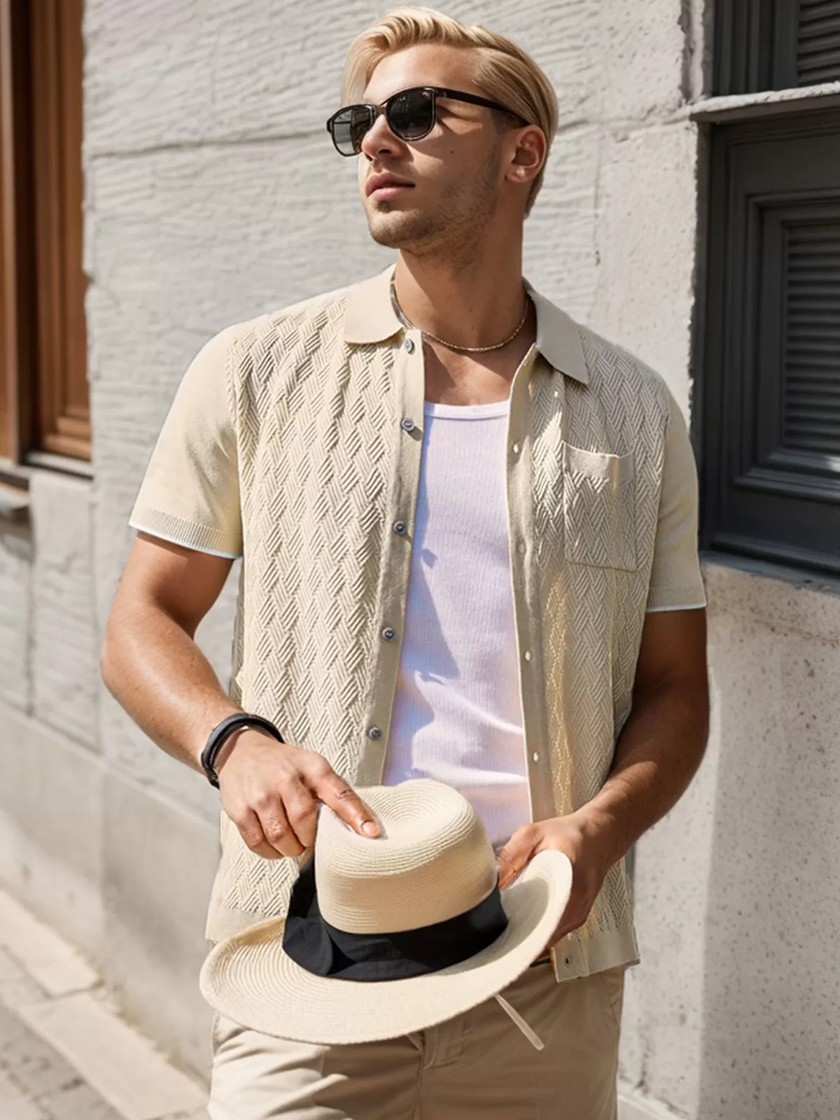 Crocheting Button Down Polo Shirts with Pocket, 5 of 6