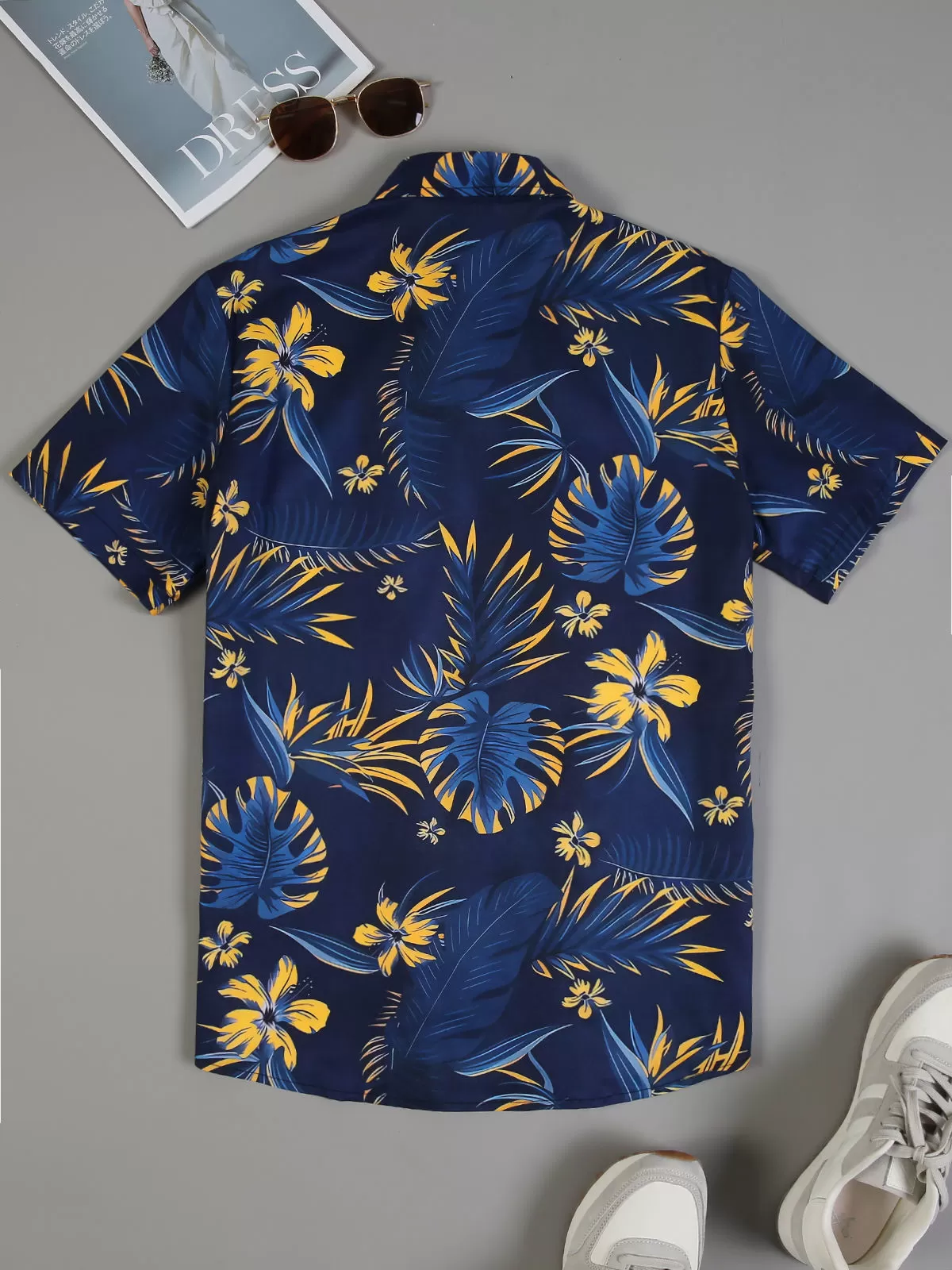 Plants Button Lapel Regular Shirts, 3 of 6