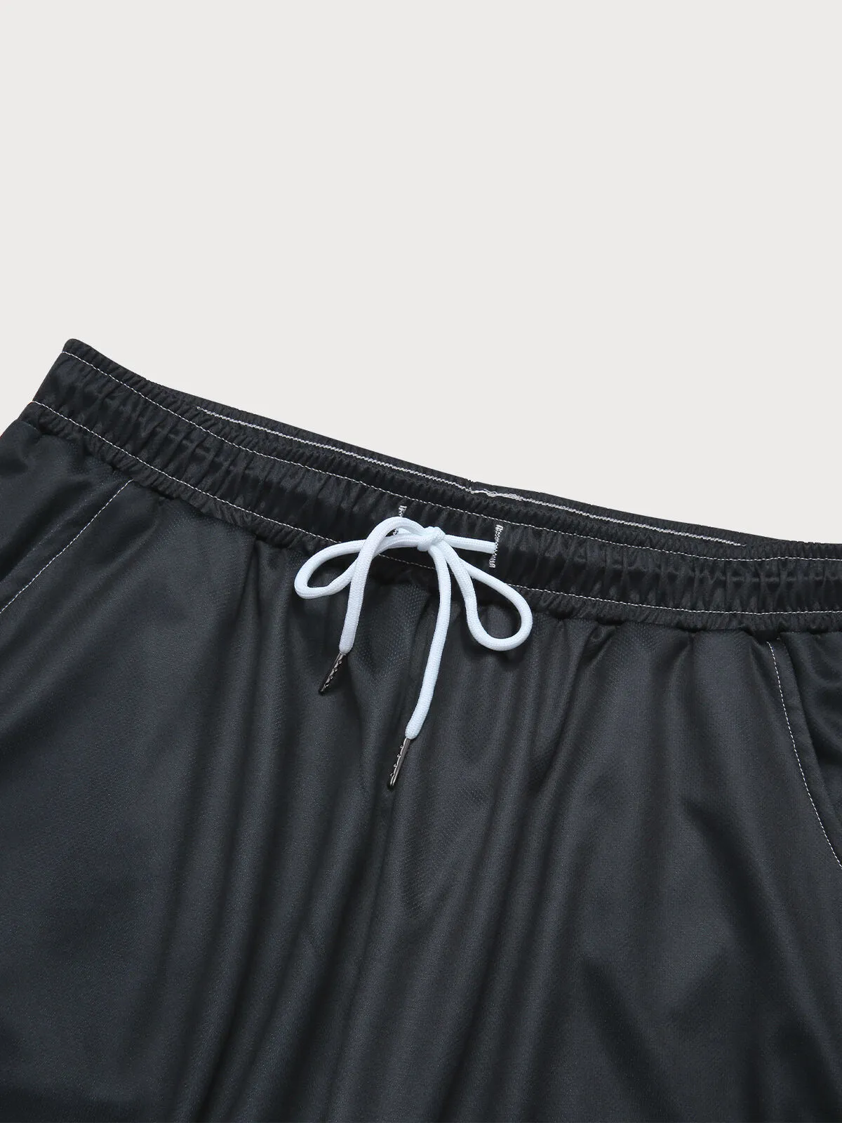 Colorblock Regular Short Sleeves T-shirt & Colorblock Drawstring Waist Shorts, 8 of 9