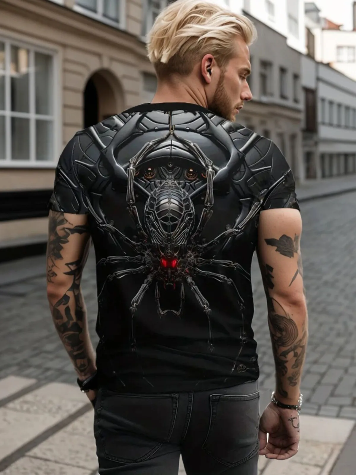 All Over Print Round Neck Regular T-shirt, 2 of 5