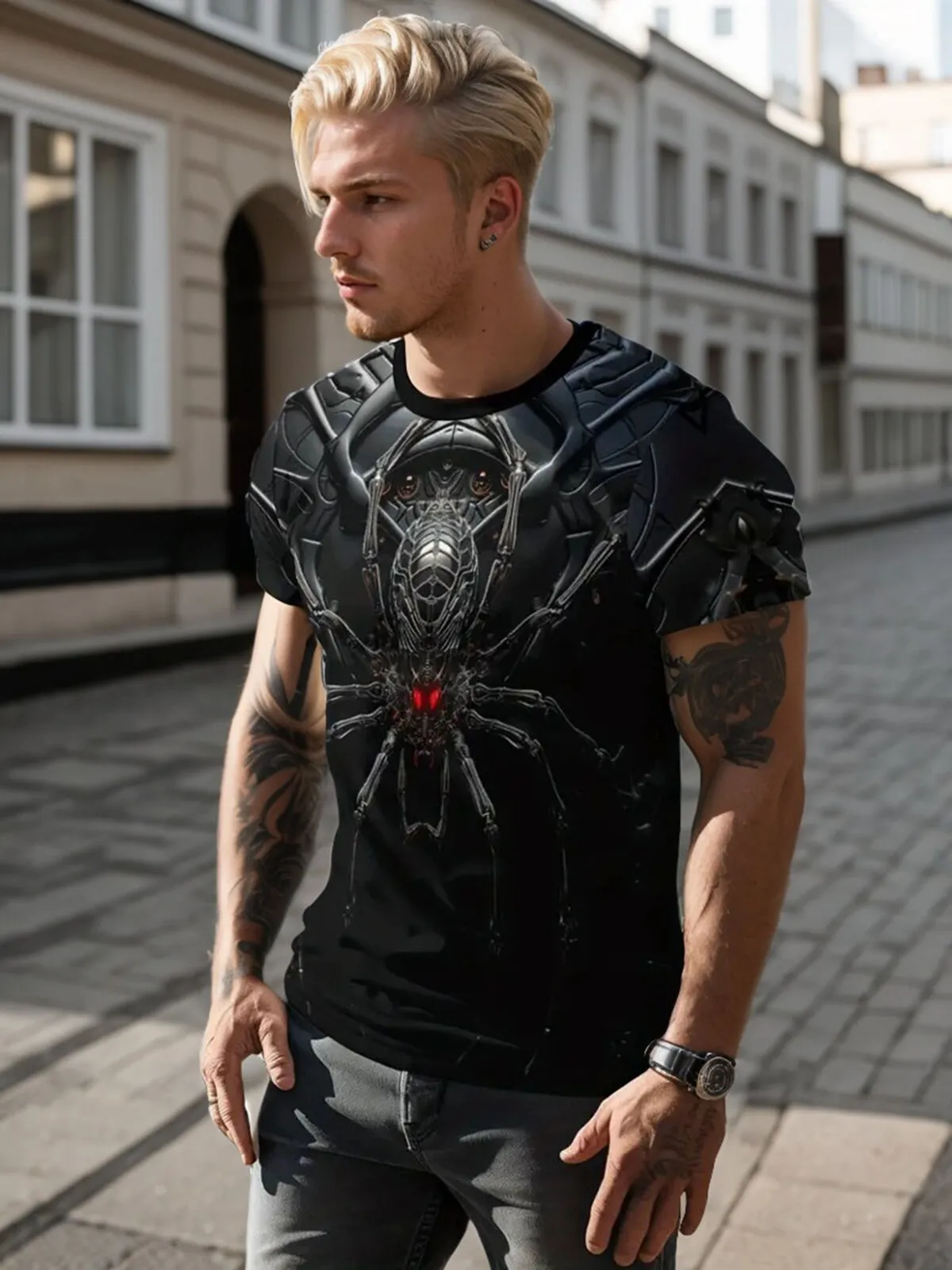 All Over Print Round Neck Regular T-shirt, 3 of 5
