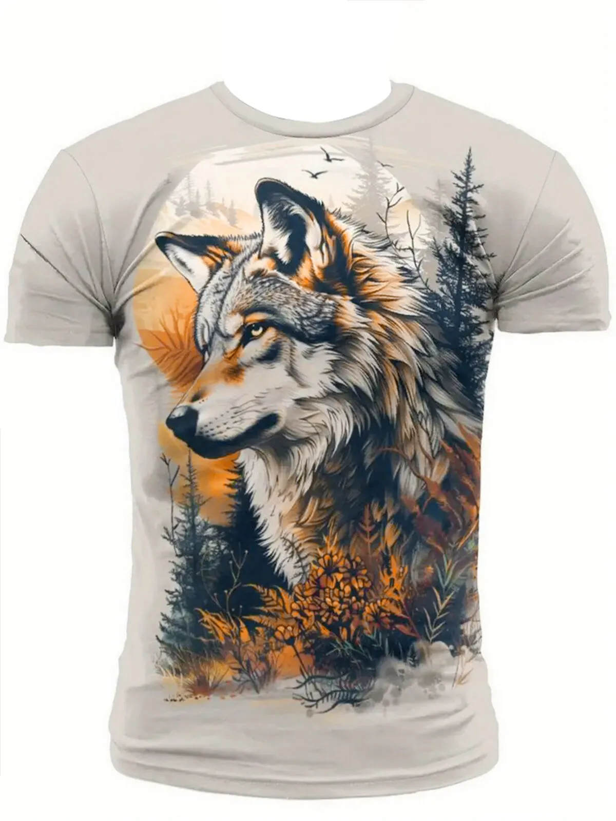 All Over Print Round Neck Regular T-shirt, 3 of 5