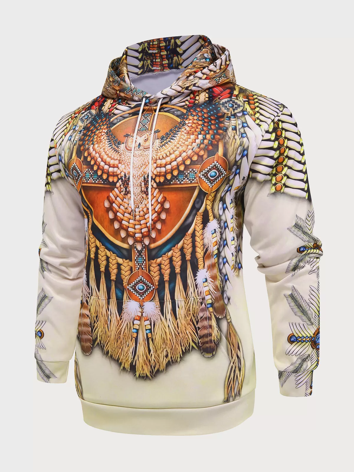 Graphic Lace-up Hooded Regular Sweatshirt, 2 of 6