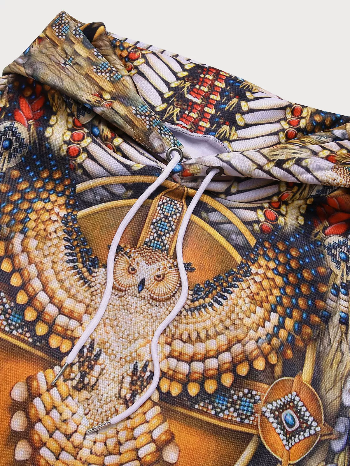 Graphic Lace-up Hooded Regular Sweatshirt, 4 of 6