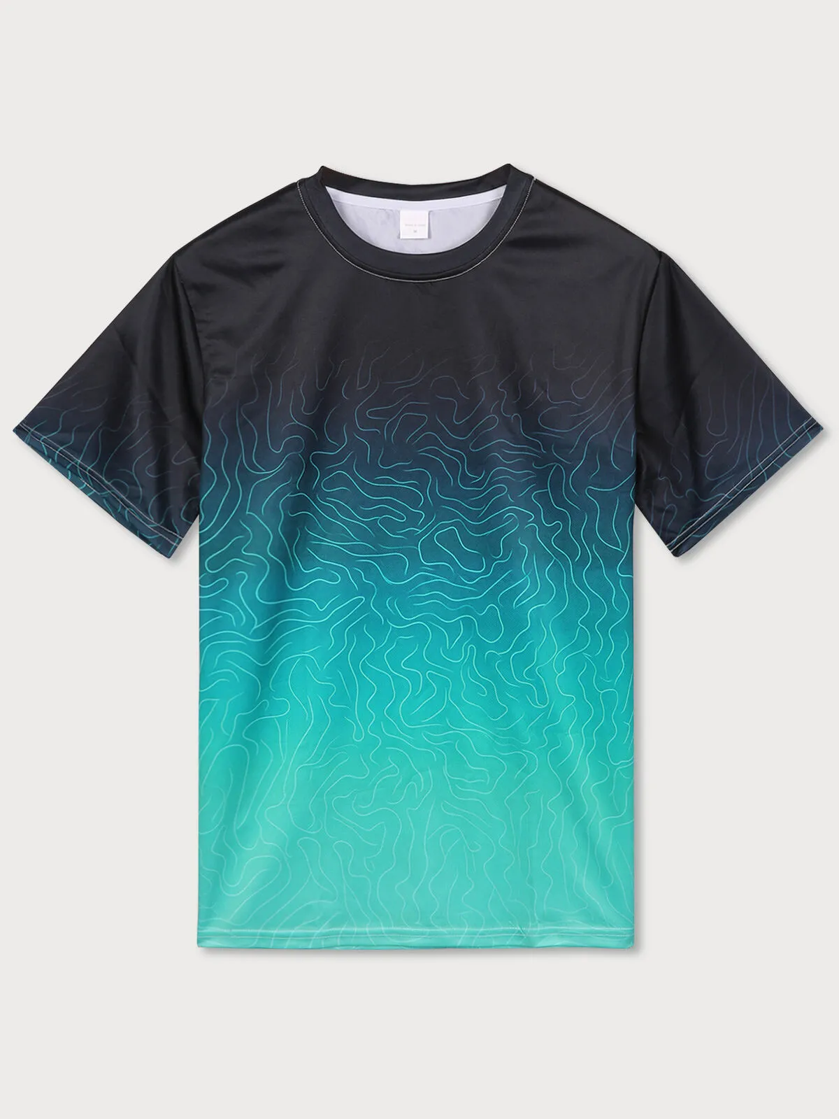 Gradient Round Neck Regular T-shirt, 5 of 9