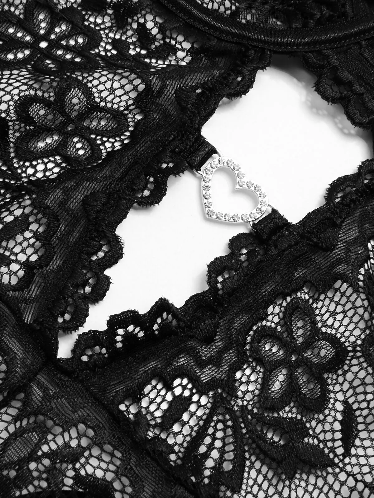 2pcs Set Solid Lace Sexy Lingerie Set, 8 of 9