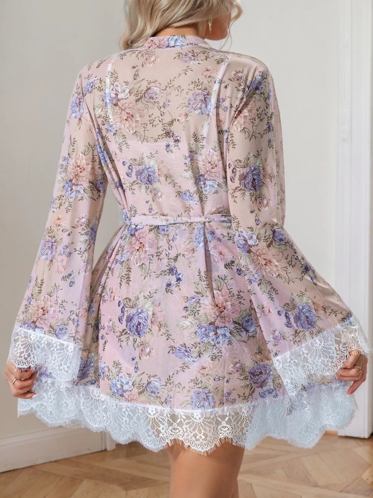 3pcs Floral Eyelash Lace Sexy Lingerie, 2 of 6