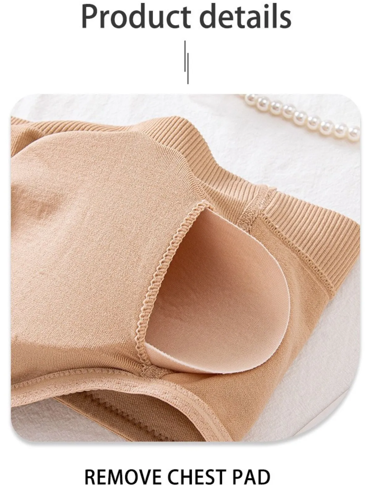 1pc Non-Slip Silicone Padded Strapless Wireless Tube Top Solid Rib-knit Bras, 11 of 12