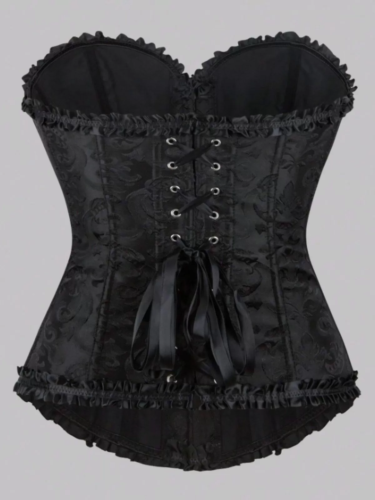 Halloween Lace Push Up Bodyshaper Lace-up Strapless Corset Bandeau, 2 of 8