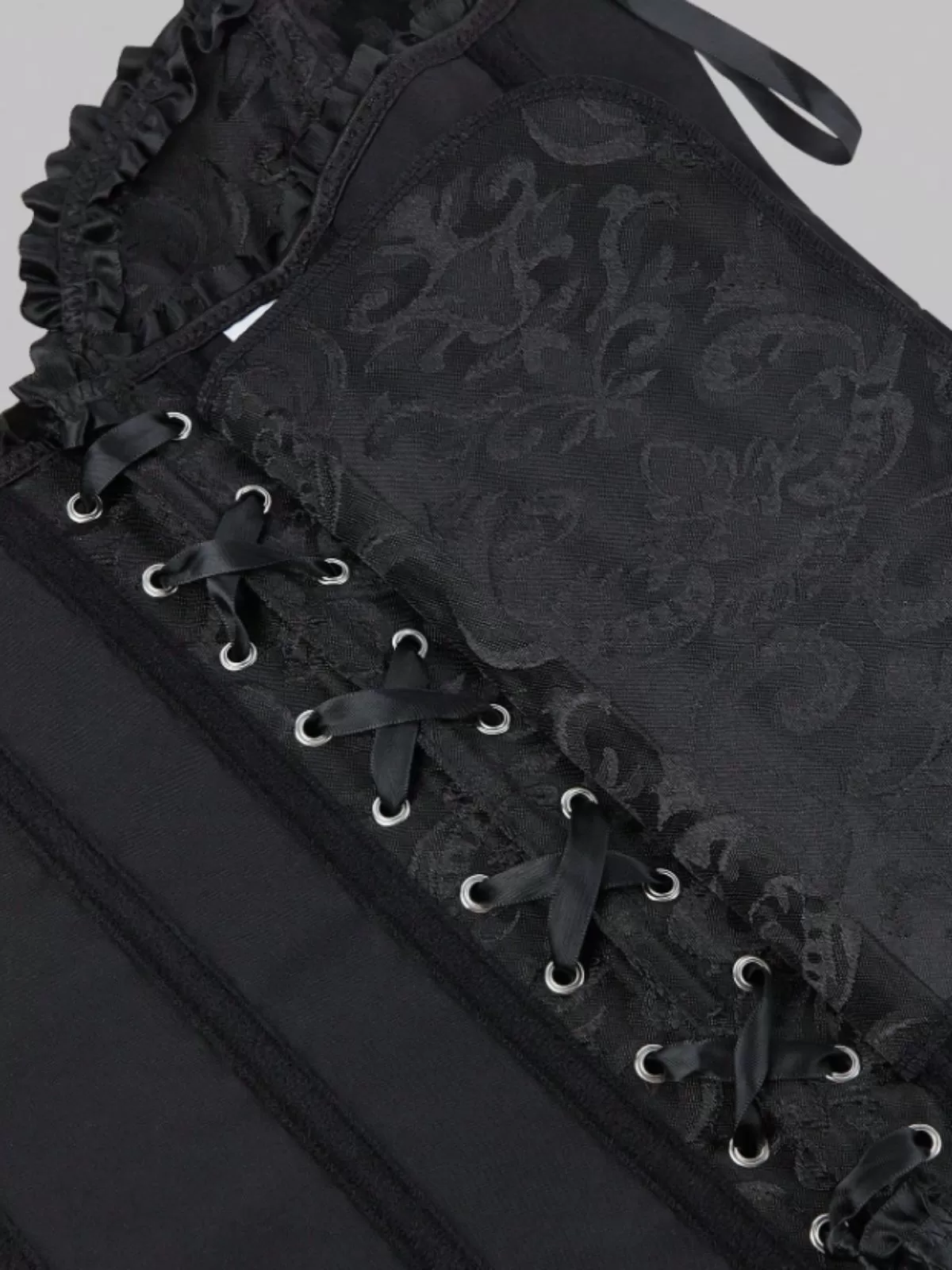 Halloween Lace Push Up Bodyshaper Lace-up Strapless Corset Bandeau, 5 of 8