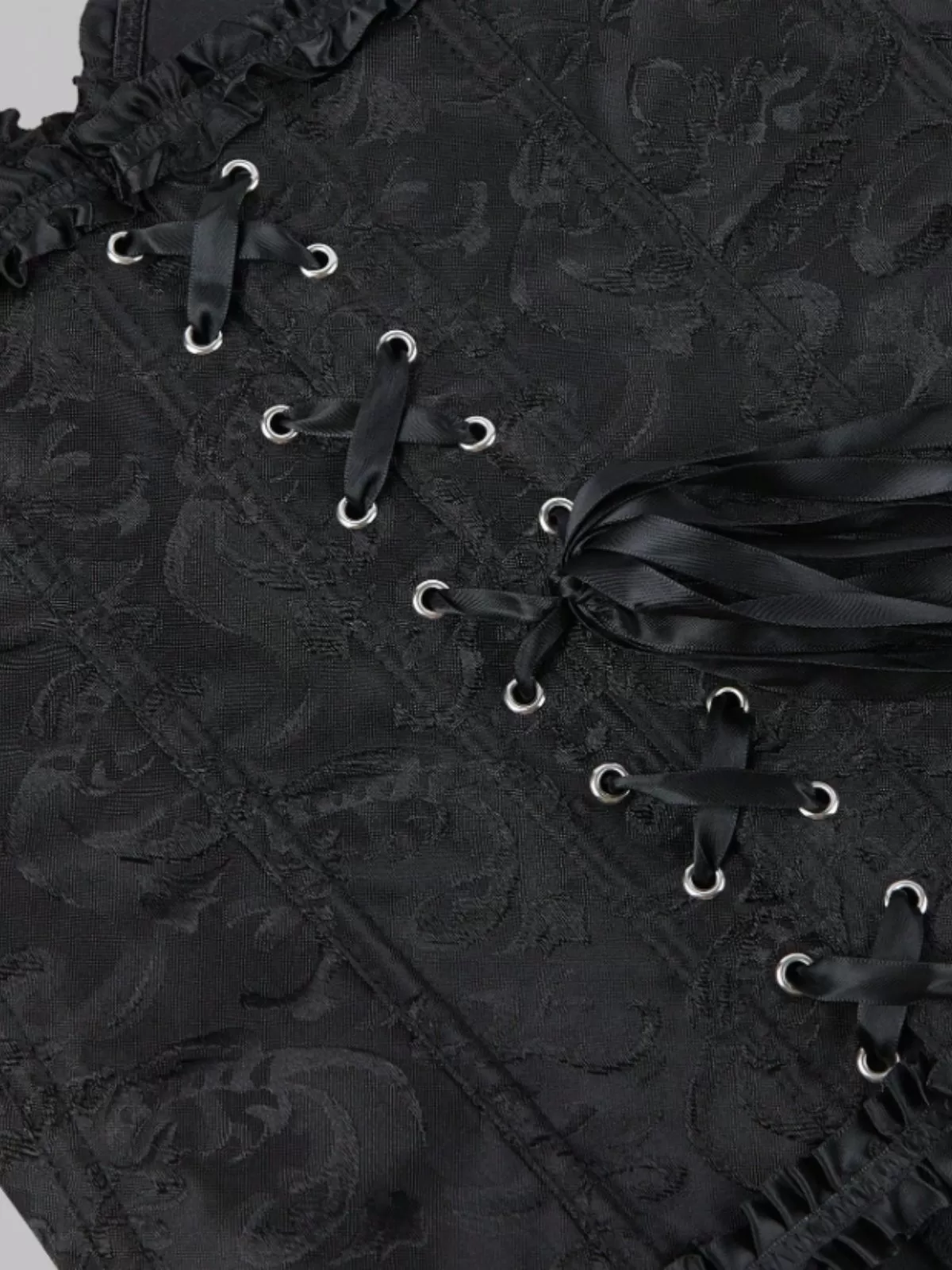 Halloween Lace Push Up Bodyshaper Lace-up Strapless Corset Bandeau, 6 of 8