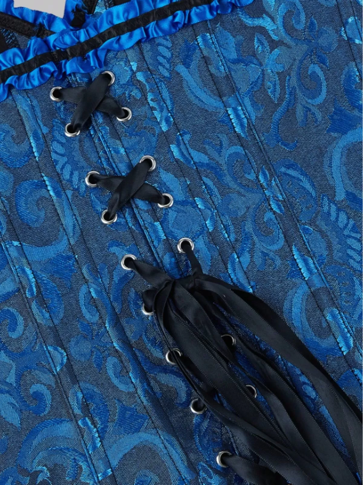 Halloween Lace Push Up Bodyshaper Lace-up Strapless Corset Bandeau, 7 of 8