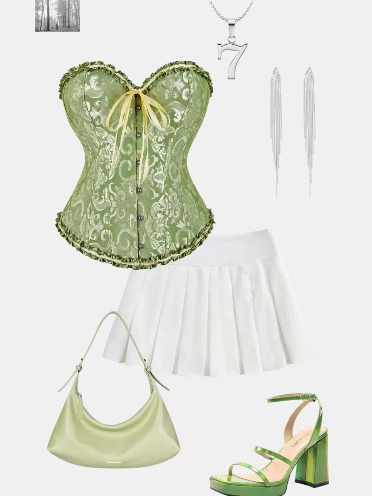 Halloween Lace Push Up Bodyshaper Lace-up Strapless Corset Bandeau, 3 of 3