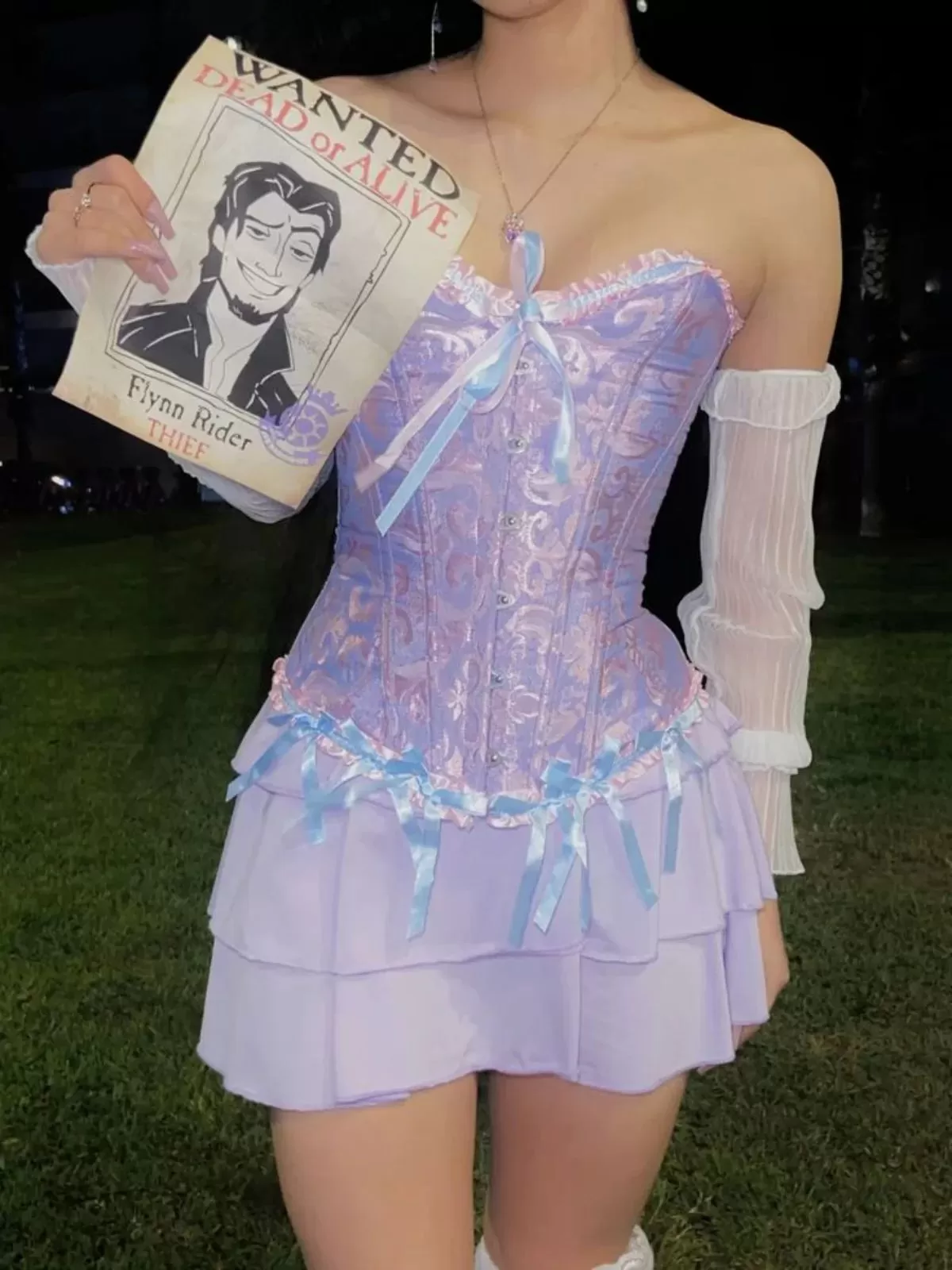 Halloween Lace Push Up Bodyshaper Lace-up Strapless Corset Bandeau, 1 of 2