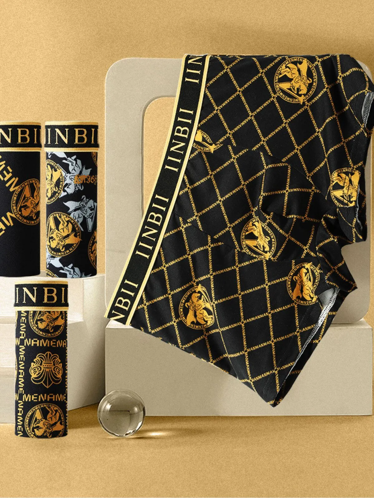 Men's Underwear Fashion Printed Quick-Drying Boxers, 2 of 5