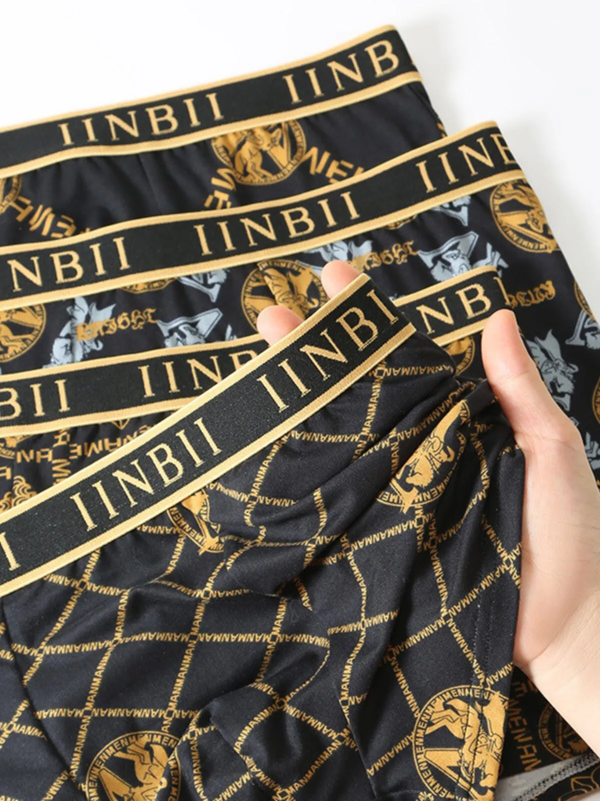 Men's Underwear Fashion Printed Quick-Drying Boxers, 3 of 5