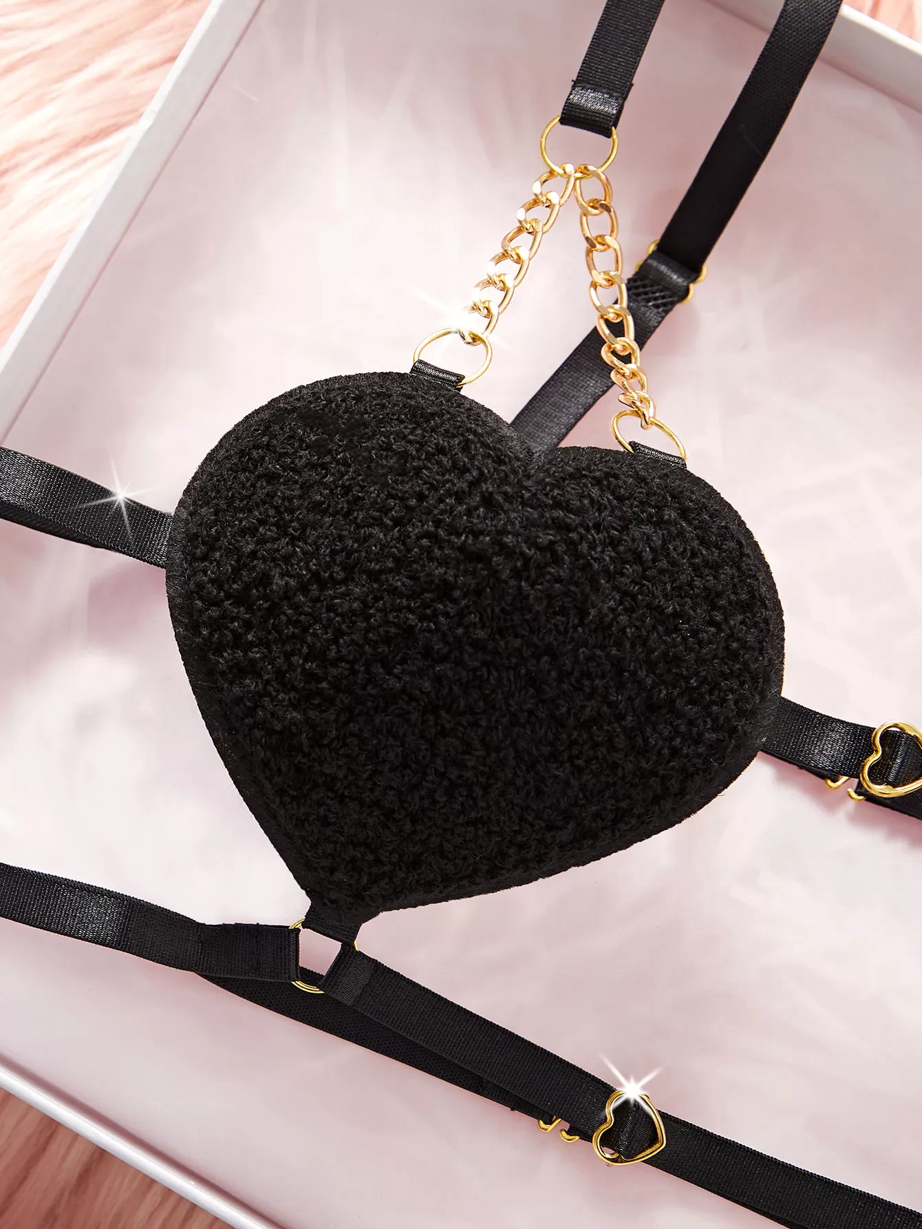 Solid Lace-up Lace Chain Sexy Lingerie, 3 of 5