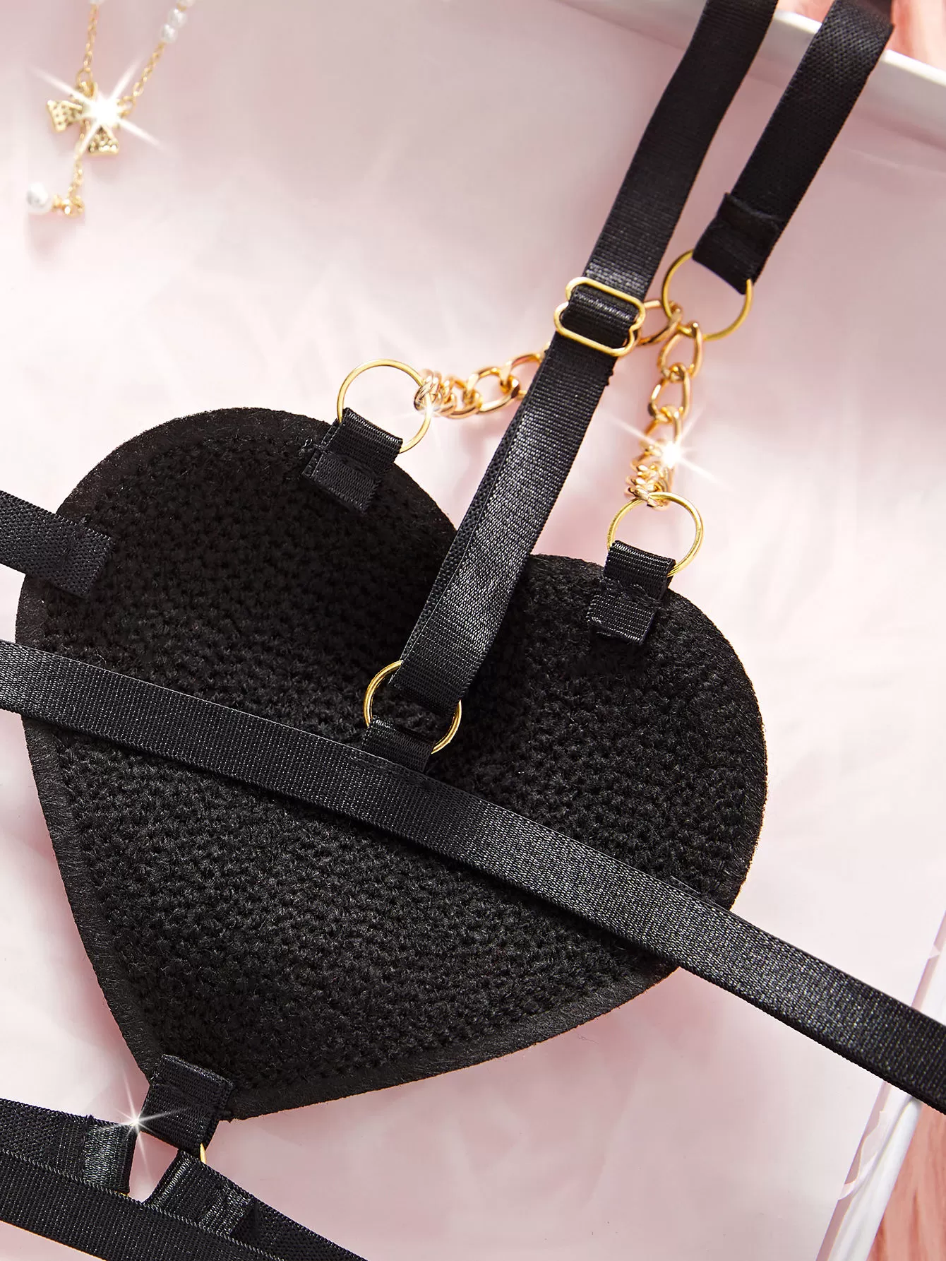 Solid Lace-up Lace Chain Sexy Lingerie, 5 of 5