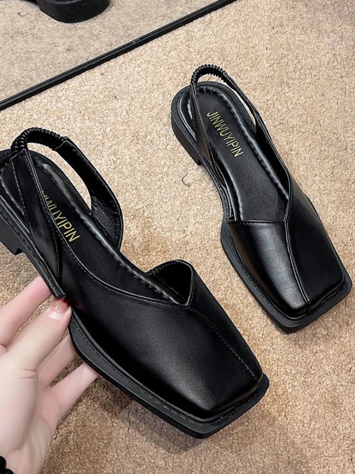 Casual Comfort Square Toe All Season Flat Sandals, 1 of 3