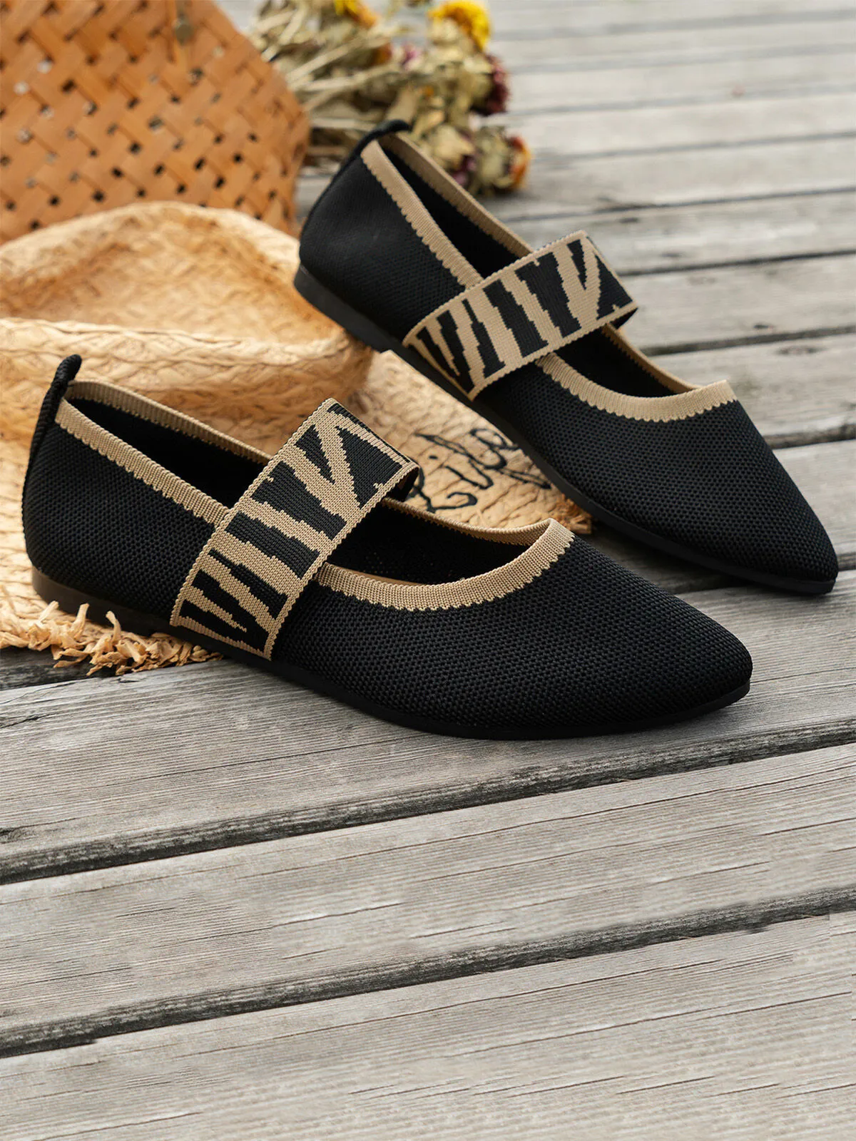 Vintage Contrast Binding Snip Toe Office Flats, 3 of 7