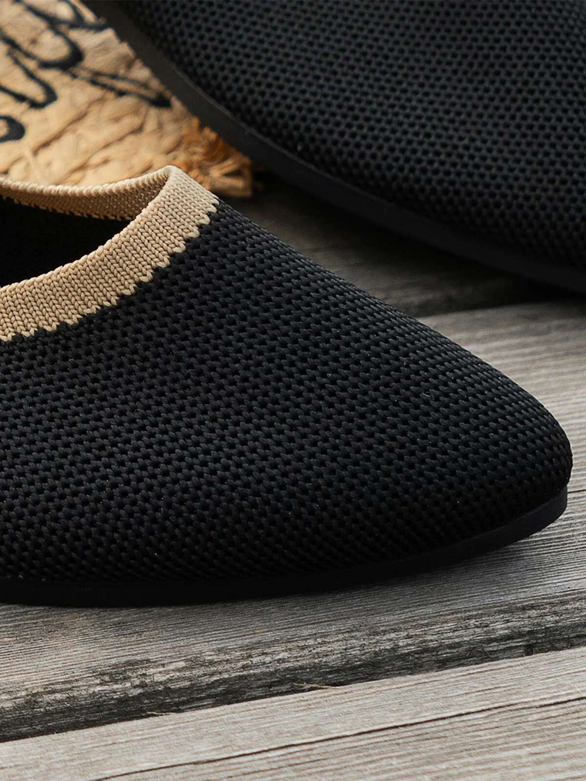 Vintage Contrast Binding Snip Toe Office Flats, 4 of 7