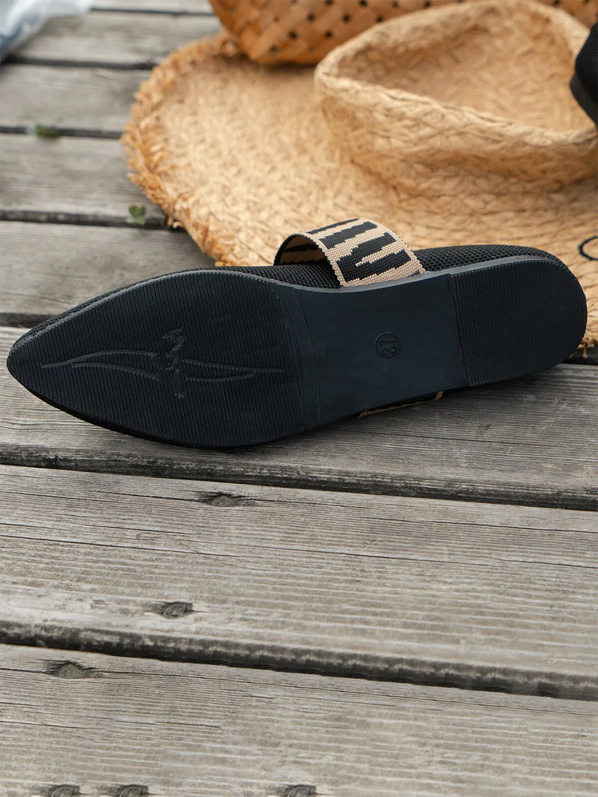 Vintage Contrast Binding Snip Toe Office Flats, 5 of 7