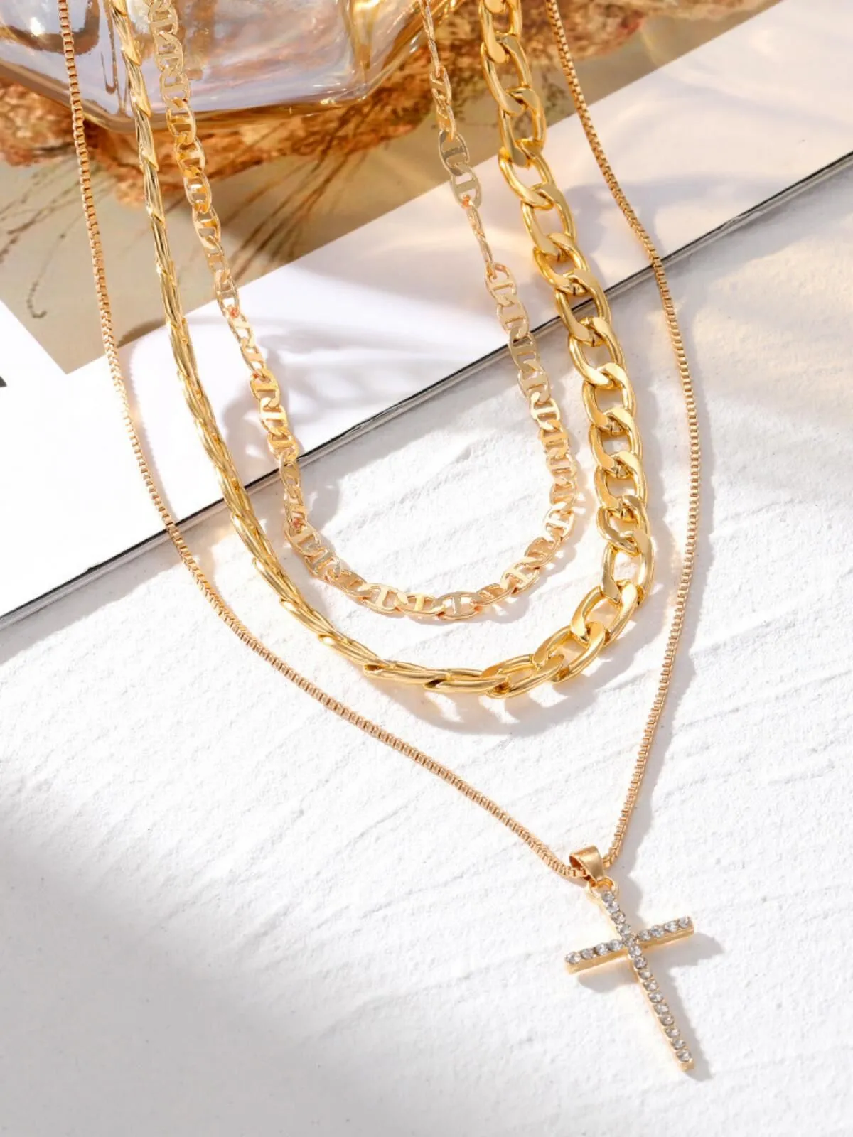 Casual Style 1pc Chain Zinc Alloy Cross Necklace, 4 of 4