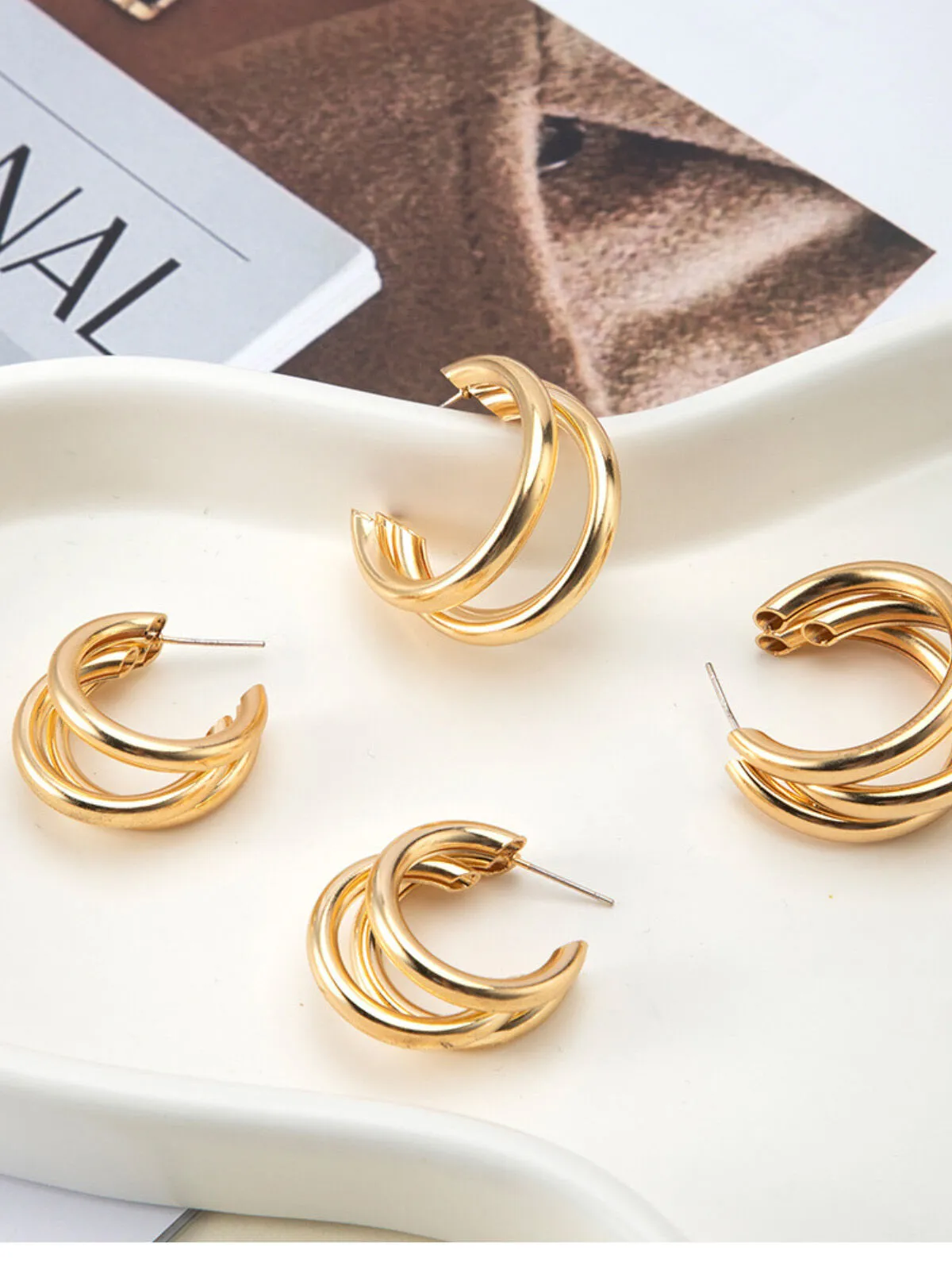 Elegant Style 1 Pair Geometric Lron Earring, 3 of 5