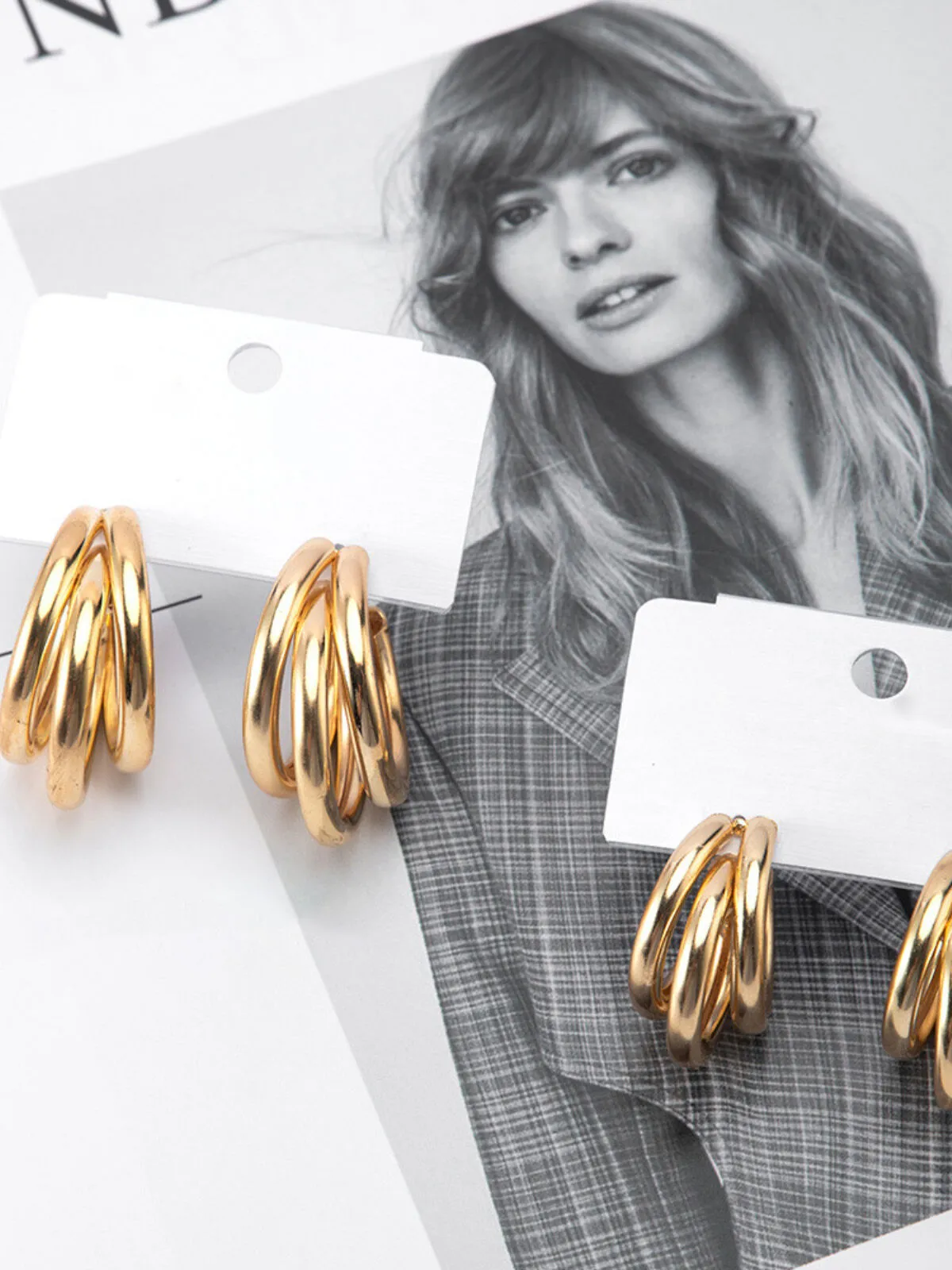 Elegant Style 1 Pair Geometric Lron Earring, 4 of 5