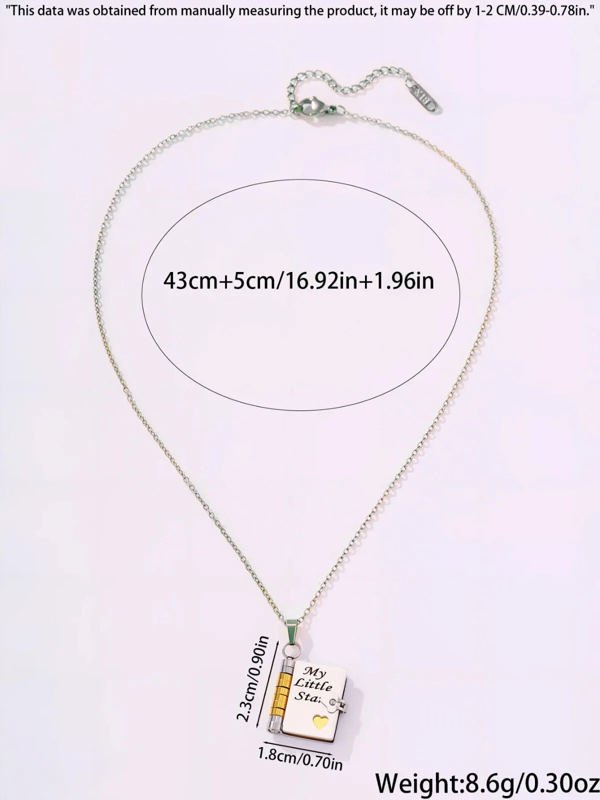 1PC My Little Star Book Necklace For Birthday Day Gift Graduation Jewelry of Love, 6 of 6
