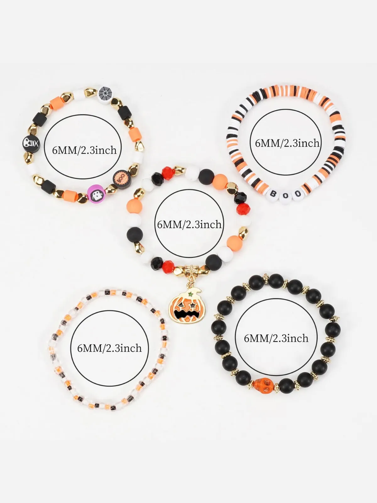 Halloween 5pcs Fantasy Friendship Jewellery Gift Bracelet for Halloween Christmas Party Decoration, 2 of 7