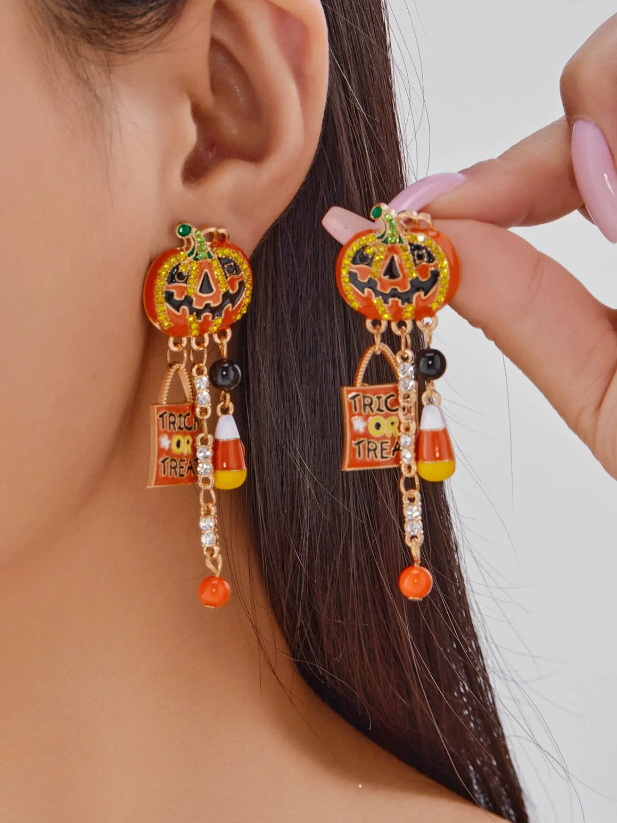 Halloween 1 Pair Chain Copper Stud, 1 of 5