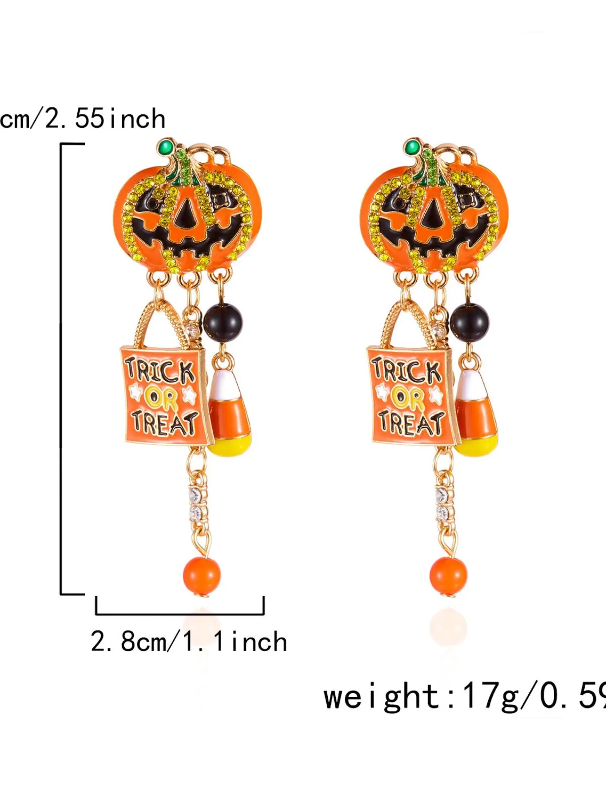 Halloween 1 Pair Chain Copper Stud, 5 of 5