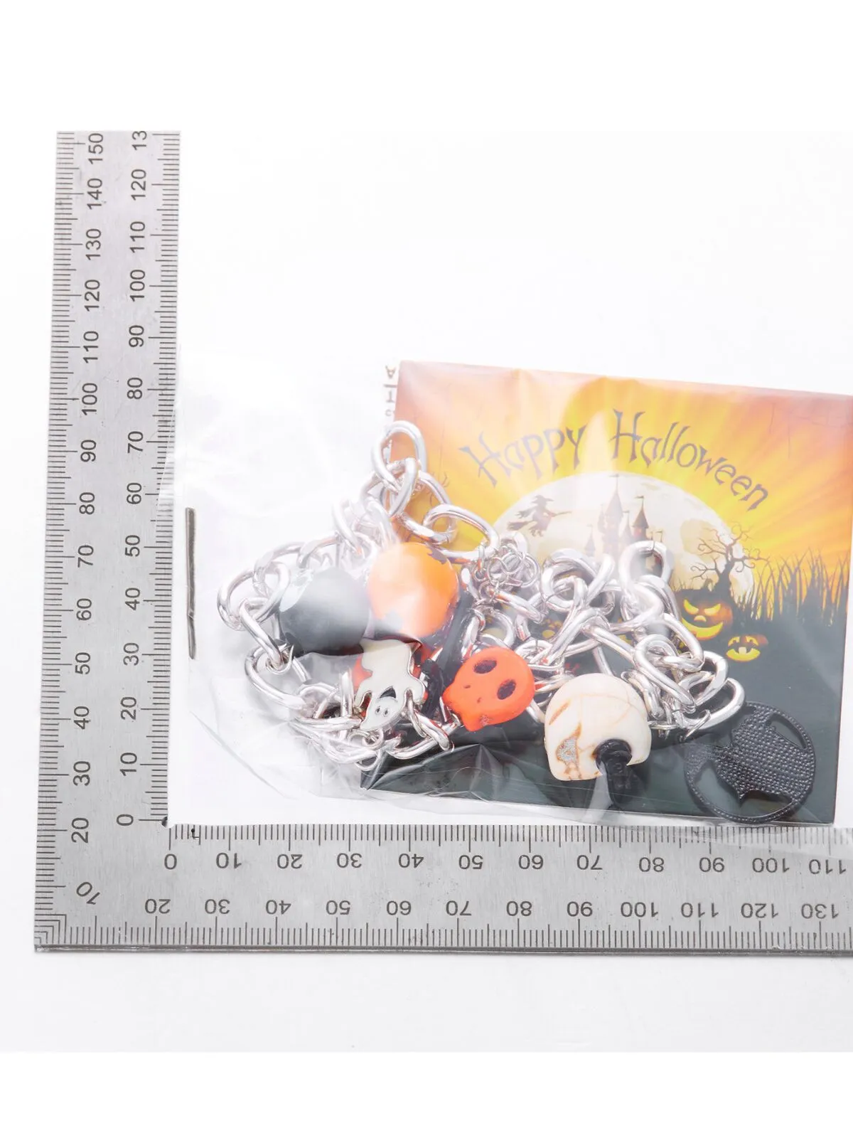 Halloween 1pc Pumpkin and Bat Necklace, 5 of 6