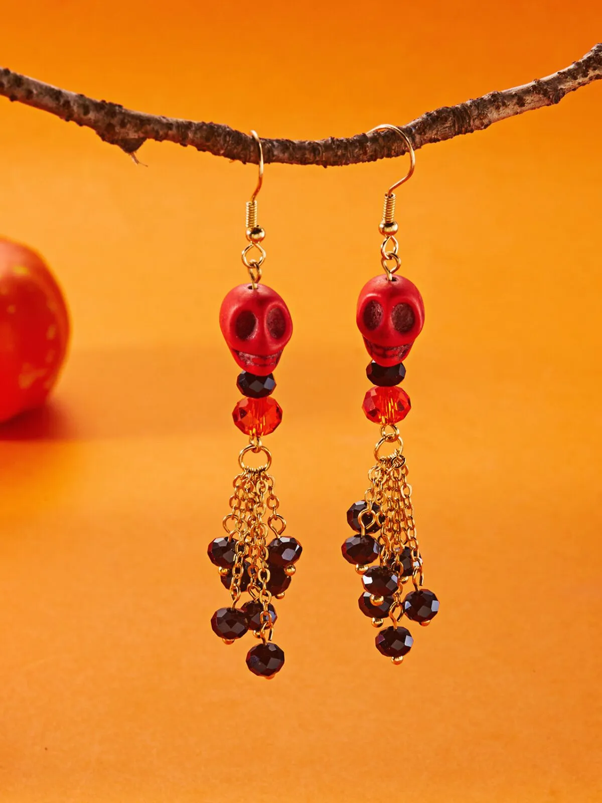 Halloween 1 Pair Retro Skull Tassel Earrings, 4 of 5