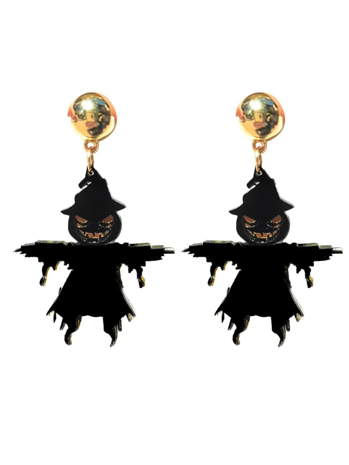 Halloween 1 Pair Fashionable Shaped Dark Punk Style Personality Pendant Earrings, 1 of 1