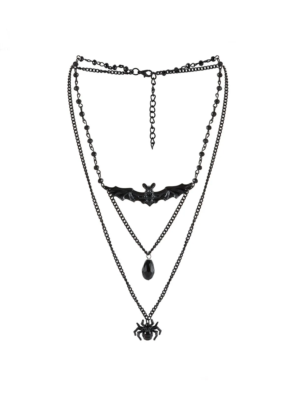 Halloween 1pc Gothic Retro Spider Alloy Iron Pendant Necklaces, 3 of 3
