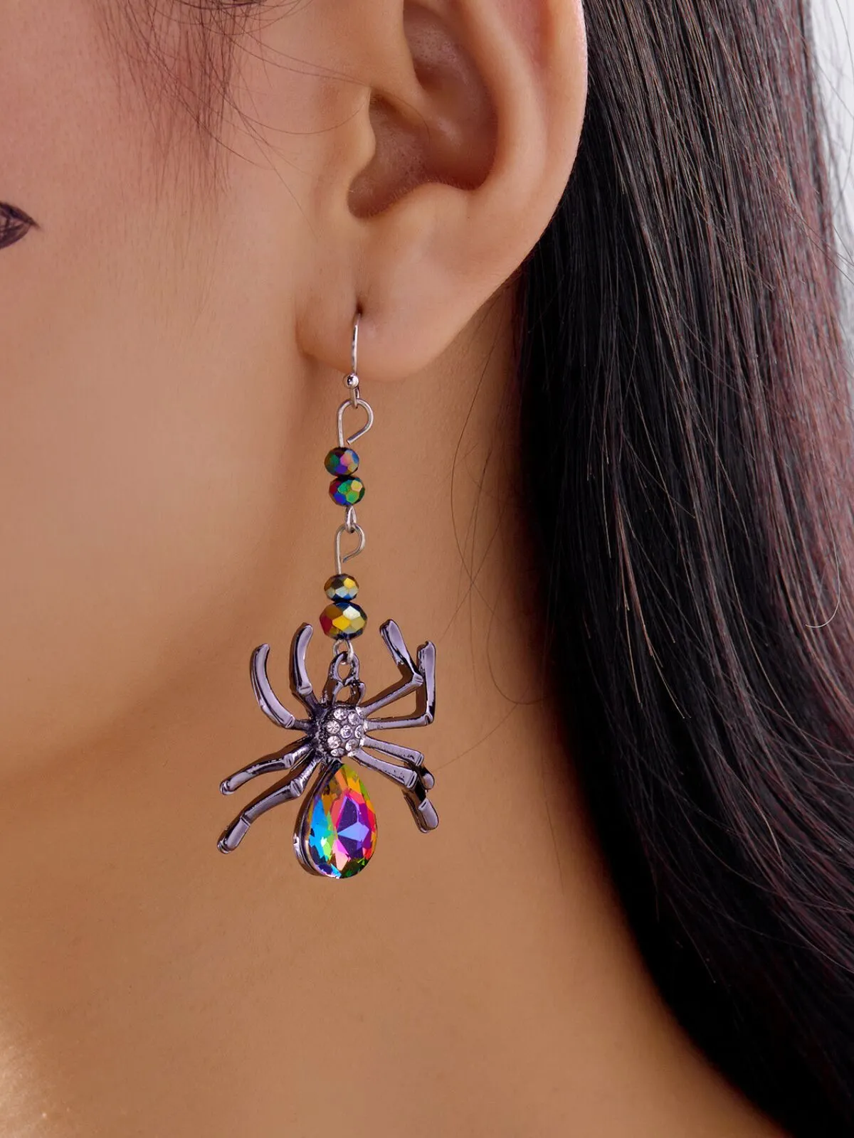 1 Pair Spider Halloween Red Fashion Jewelry Spider Earrings, 2 of 4