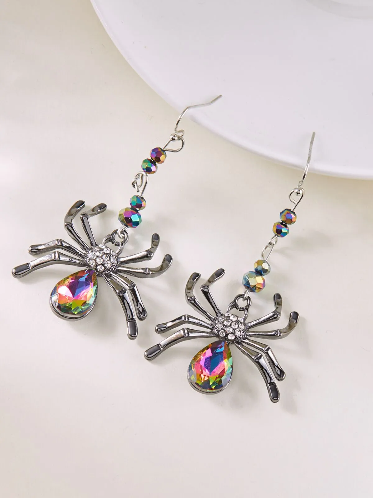 1 Pair Spider Halloween Red Fashion Jewelry Spider Earrings, 3 of 4