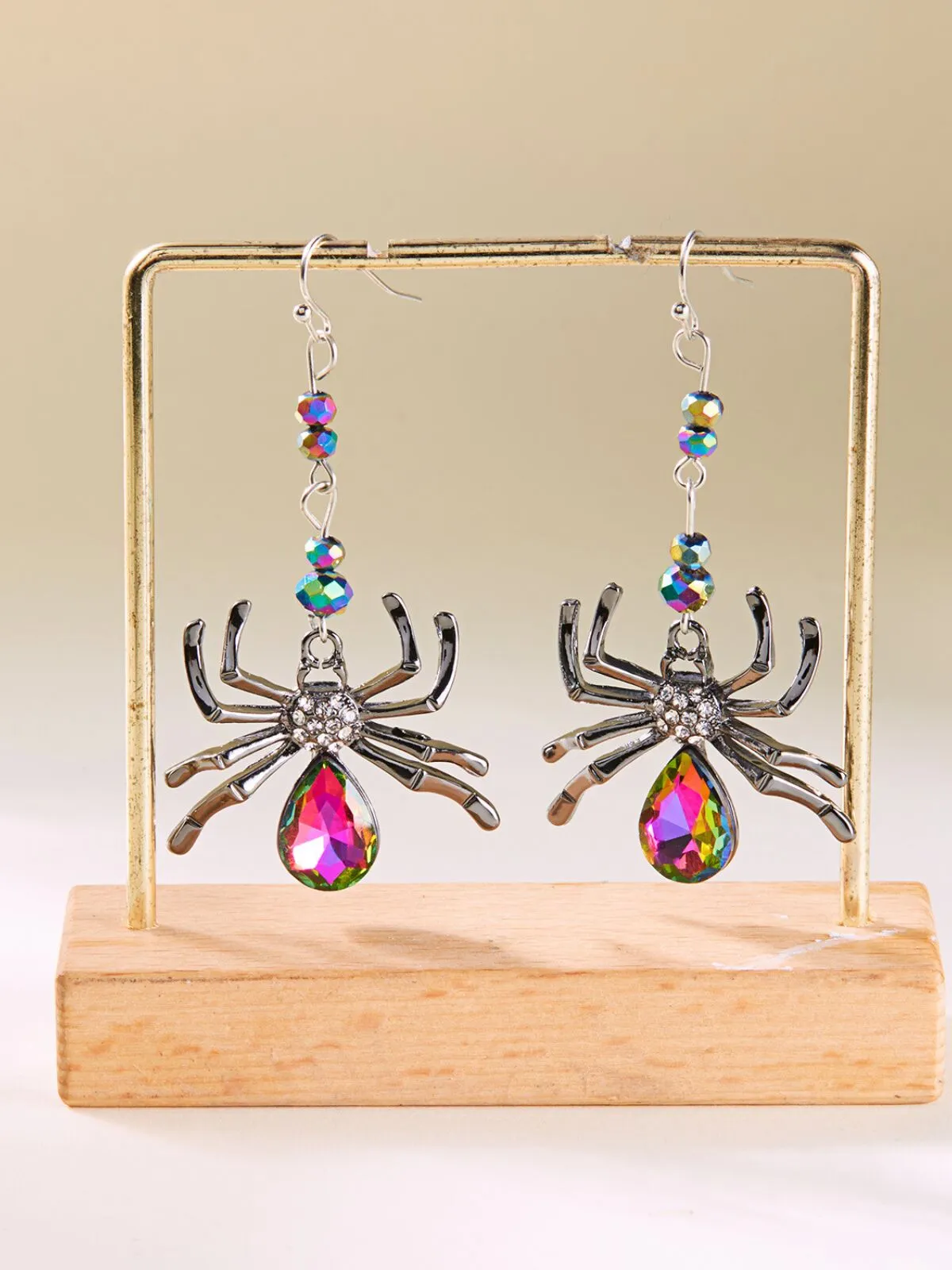 1 Pair Spider Halloween Red Fashion Jewelry Spider Earrings, 4 of 4