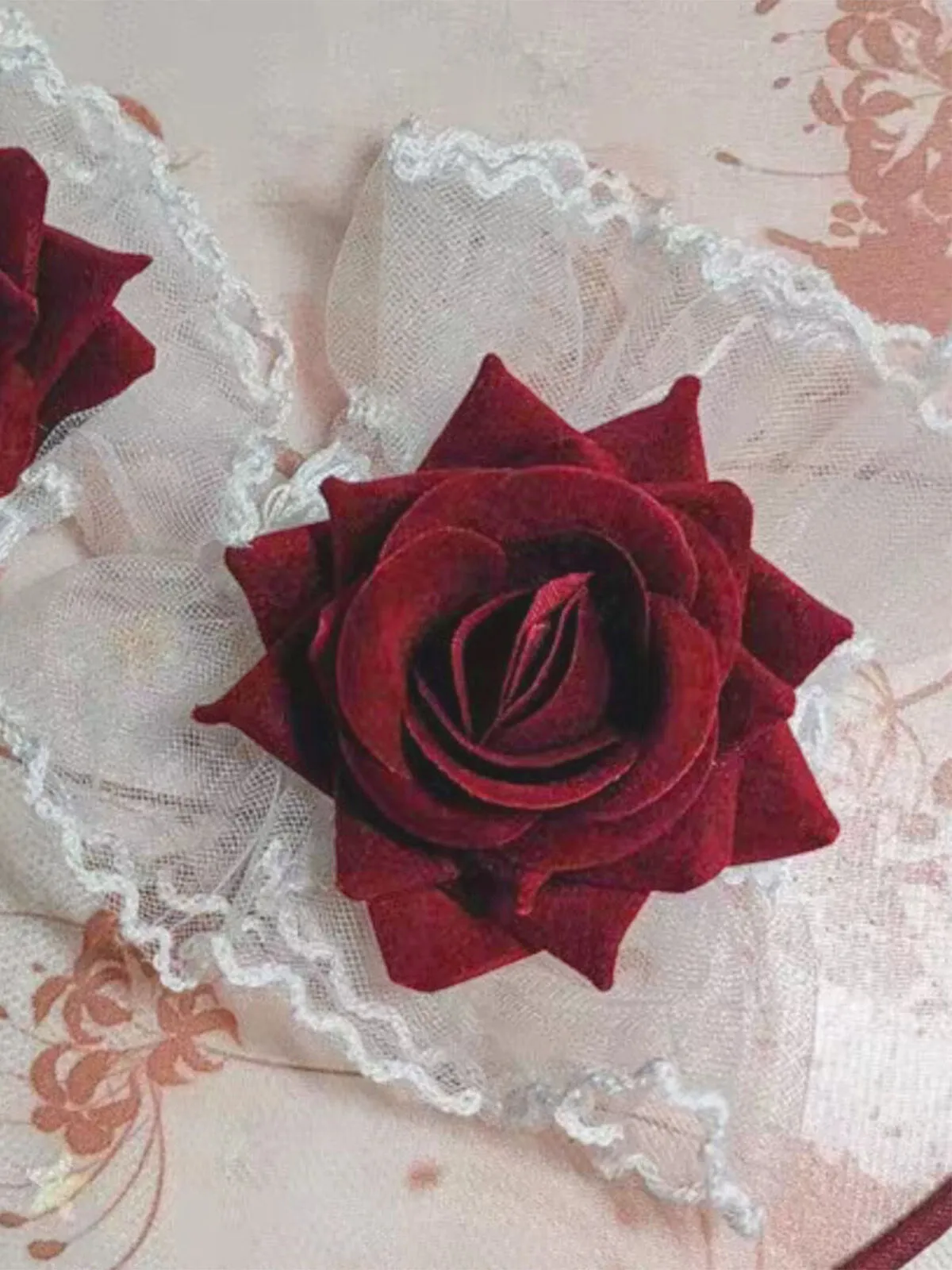 Halloween 1pc New Rose Ruffle Lace Detachable Sleeve Bracelet , 2 of 2