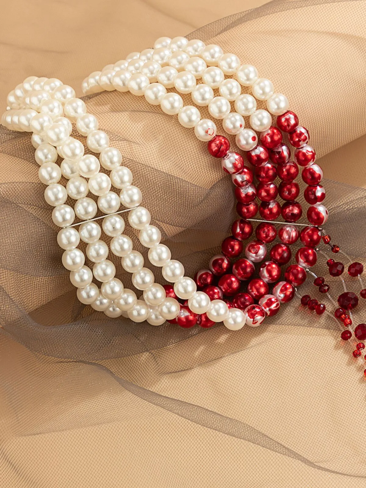 Halloween 1pc Blood Pearl Necklace , 5 of 5