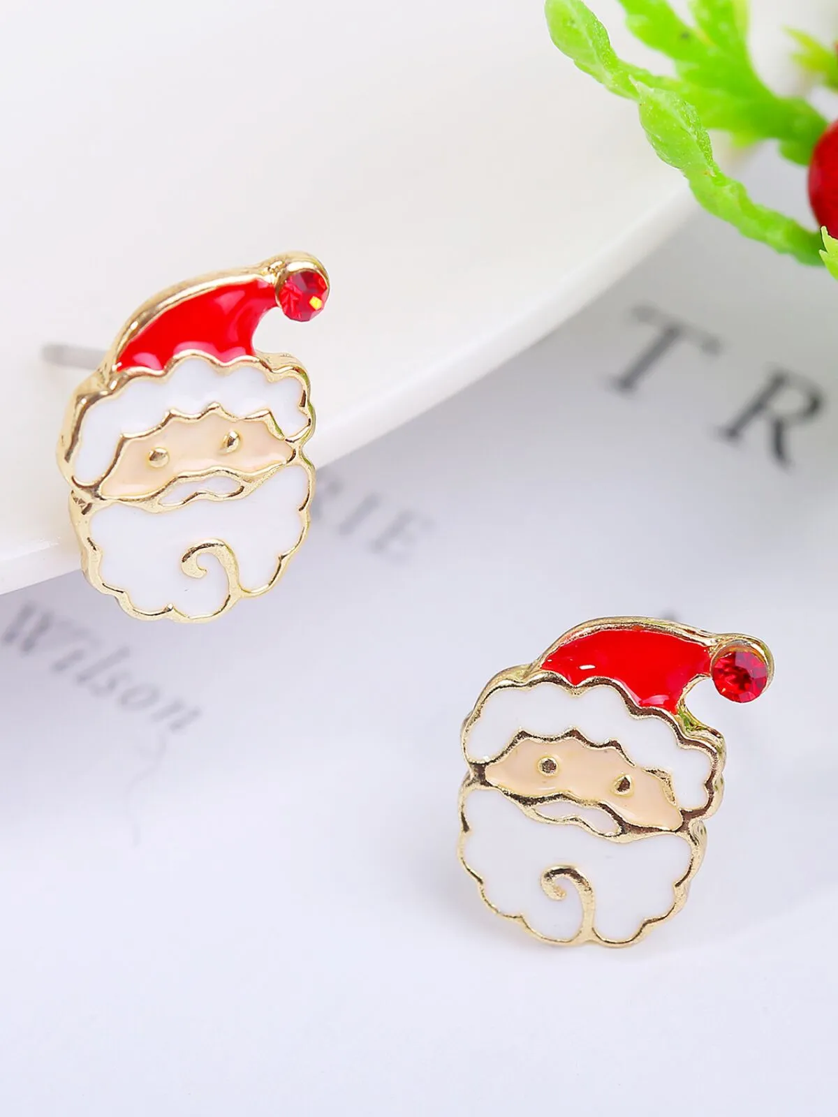 Christmas 1 Pair Alloy Cute Santa Earring, 1 of 3